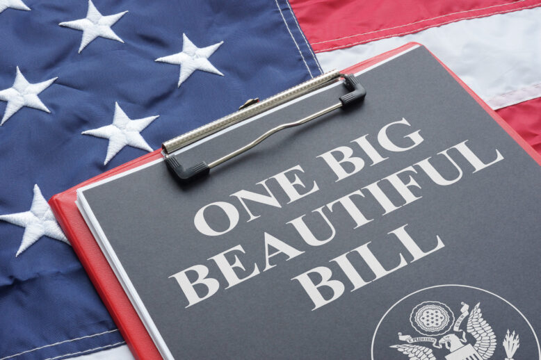 One Big Beautiful Bill Act is shown using the text and US flag